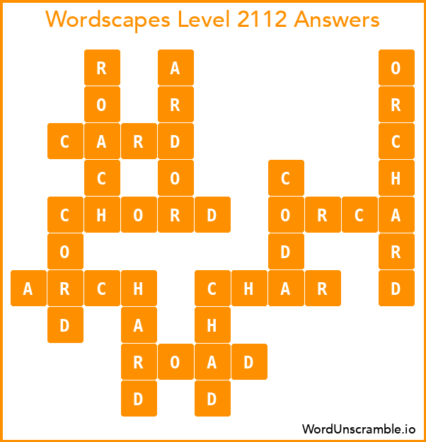 Wordscapes Level 2112 Answers