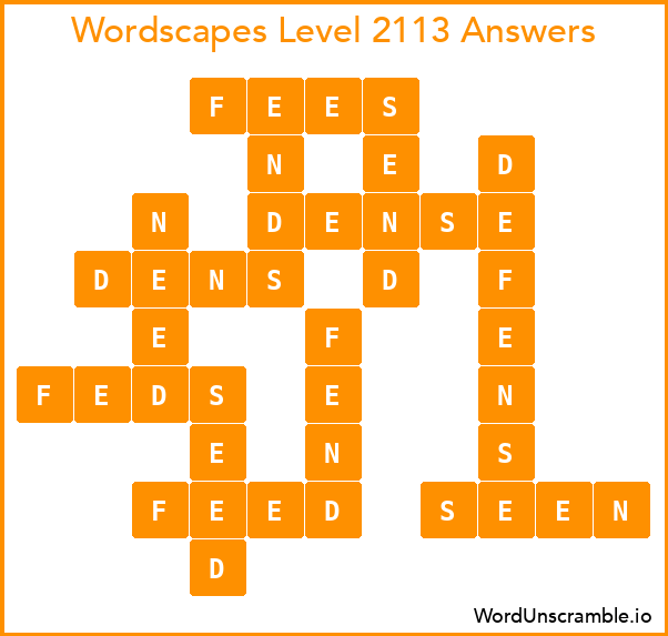 Wordscapes Level 2113 Answers