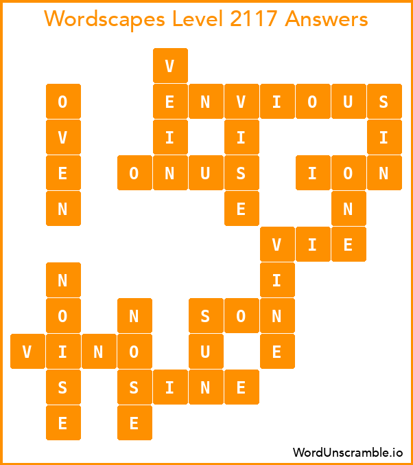 Wordscapes Level 2117 Answers