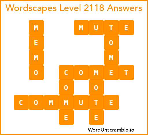 Wordscapes Level 2118 Answers