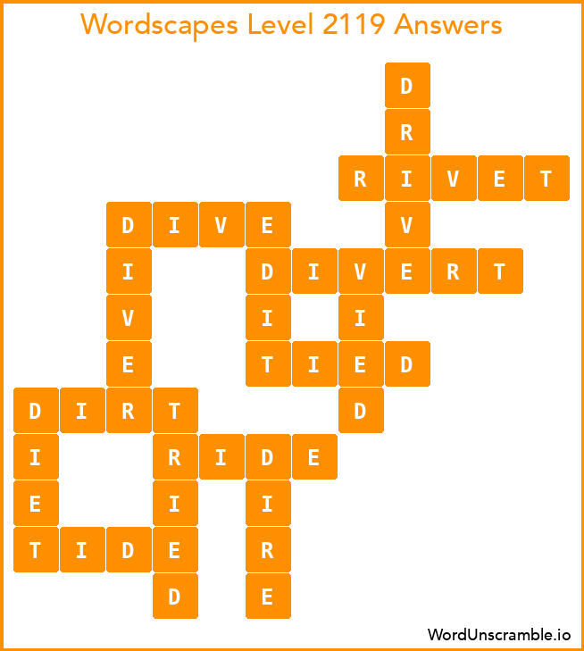 Wordscapes Level 2119 Answers