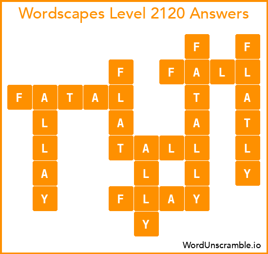 Wordscapes Level 2120 Answers