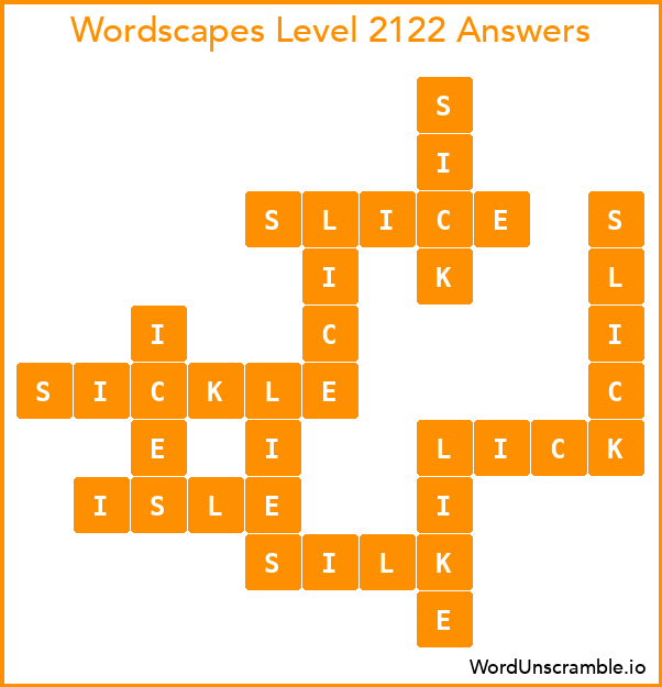 Wordscapes Level 2122 Answers
