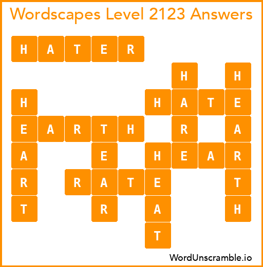 Wordscapes Level 2123 Answers