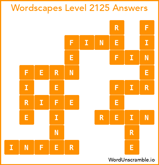 Wordscapes Level 2125 Answers