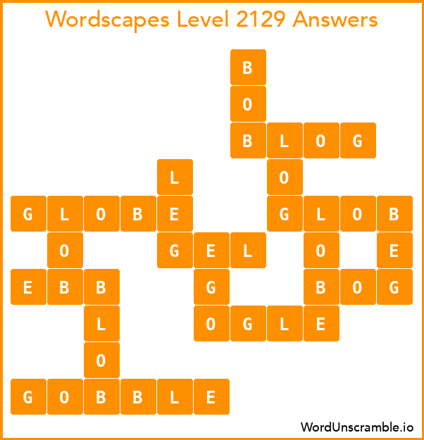 Wordscapes Level 2129 Answers