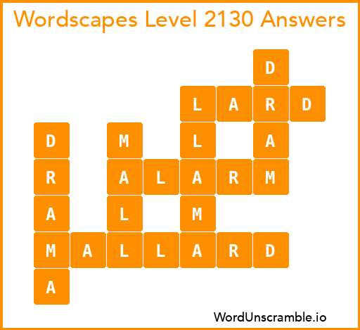 Wordscapes Level 2130 Answers