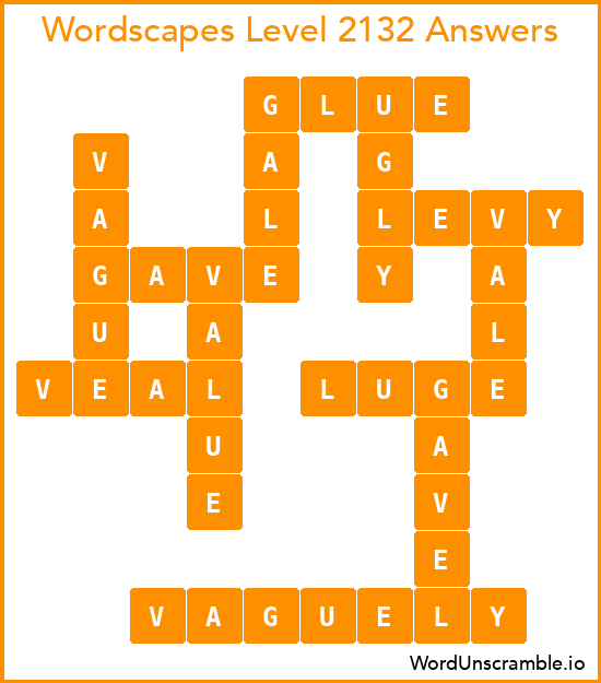 Wordscapes Level 2132 Answers