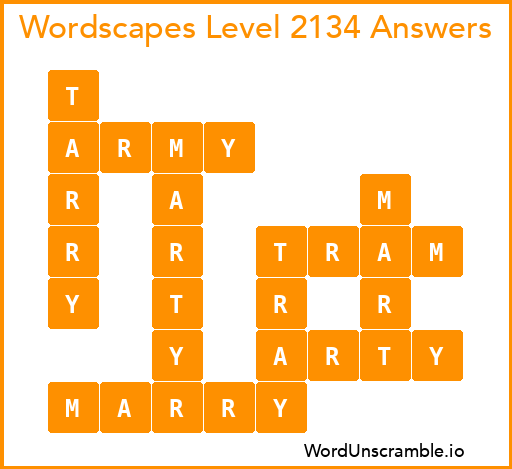 Wordscapes Level 2134 Answers