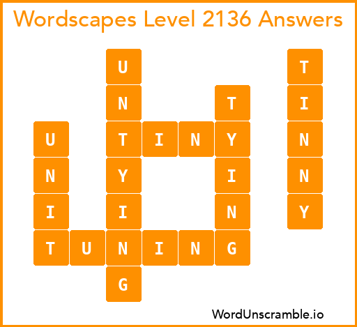 Wordscapes Level 2136 Answers