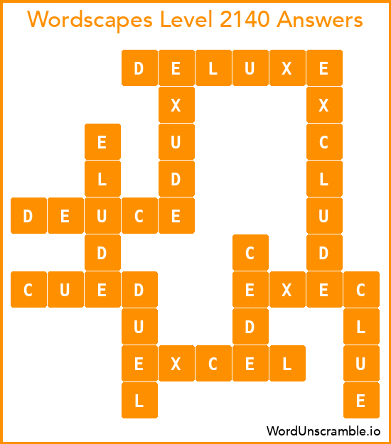 Wordscapes Level 2140 Answers
