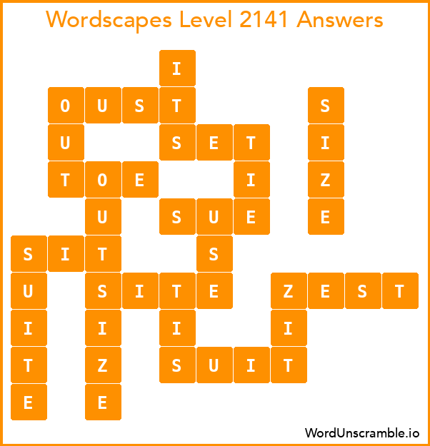Wordscapes Level 2141 Answers