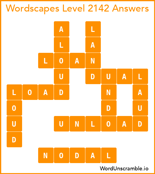 Wordscapes Level 2142 Answers