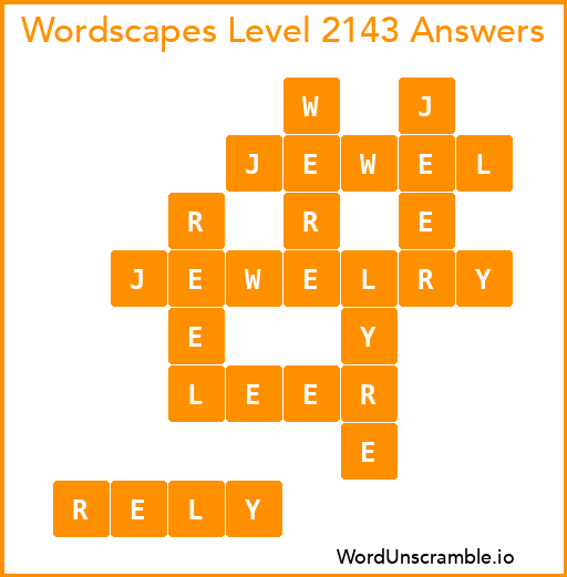 Wordscapes Level 2143 Answers