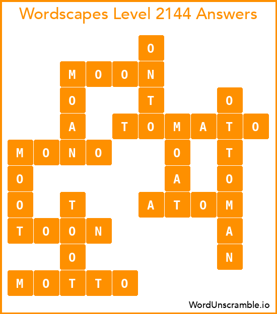 Wordscapes Level 2144 Answers