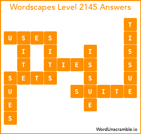 Wordscapes Level 2145 Answers
