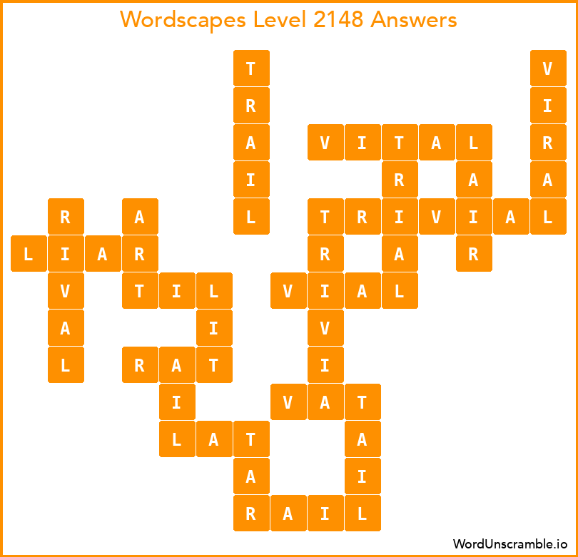 Wordscapes Level 2148 Answers