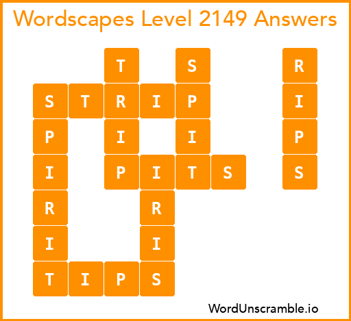 Wordscapes Level 2149 Answers