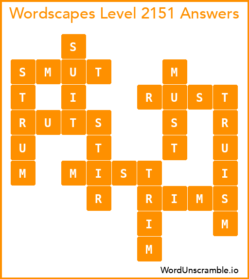 Wordscapes Level 2151 Answers
