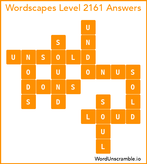 Wordscapes Level 2161 Answers