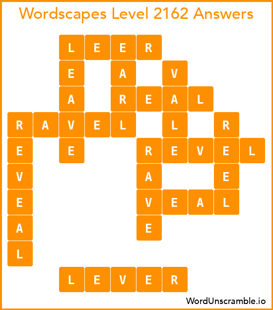 Wordscapes Level 2162 Answers