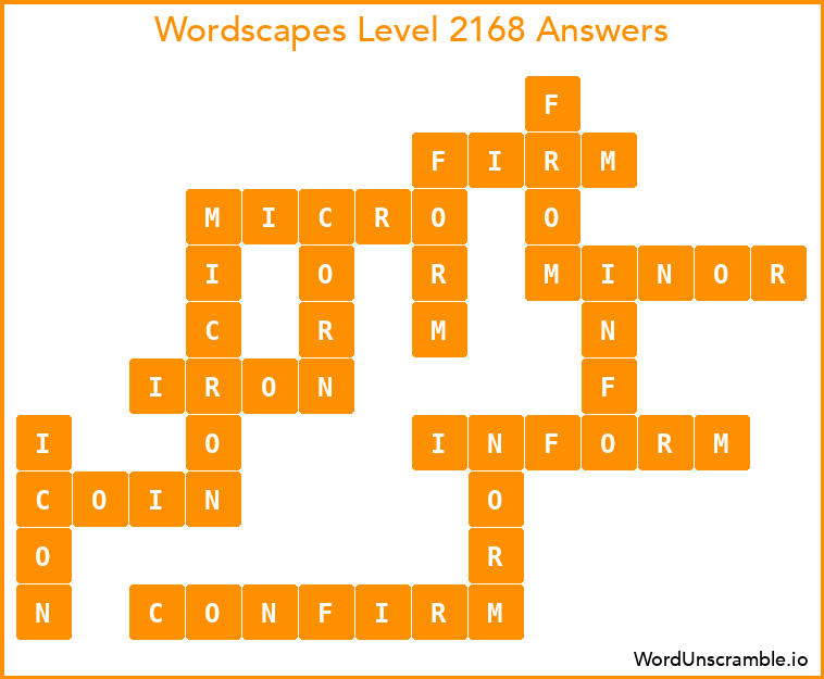 Wordscapes Level 2168 Answers