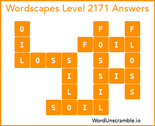 Wordscapes Level 2171 Answers