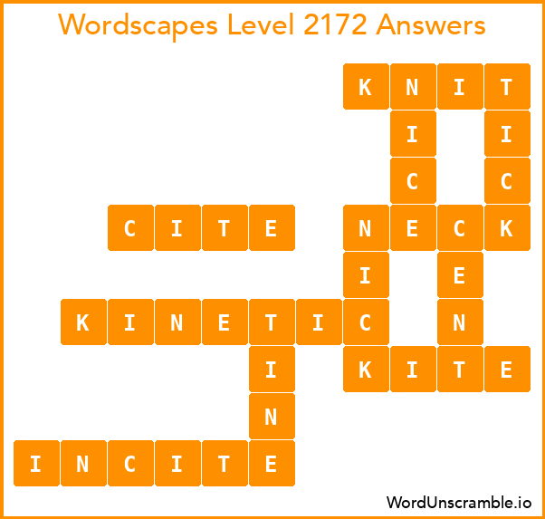 Wordscapes Level 2172 Answers