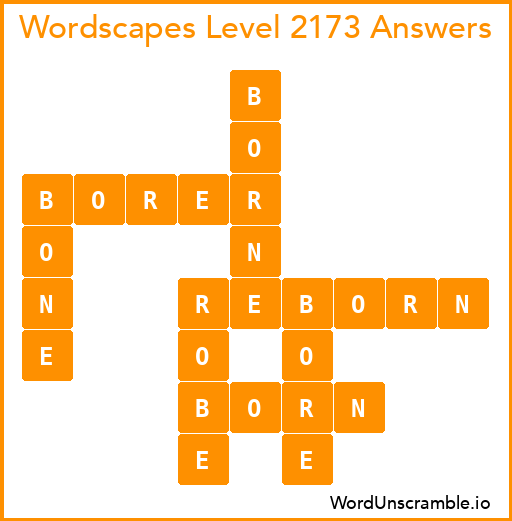 Wordscapes Level 2173 Answers
