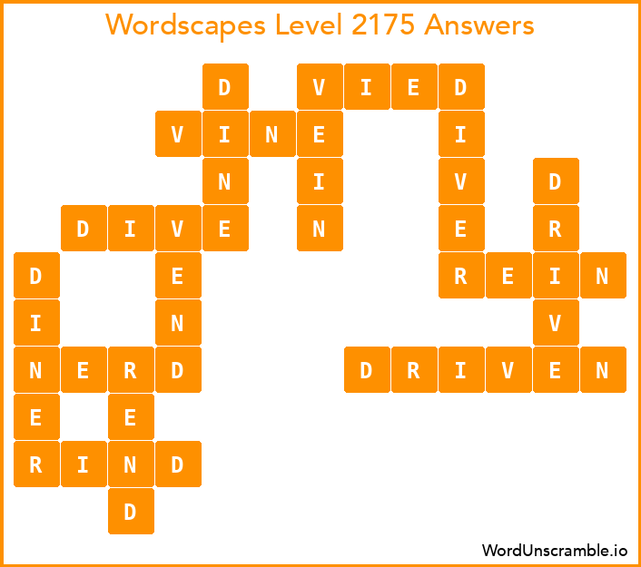Wordscapes Level 2175 Answers
