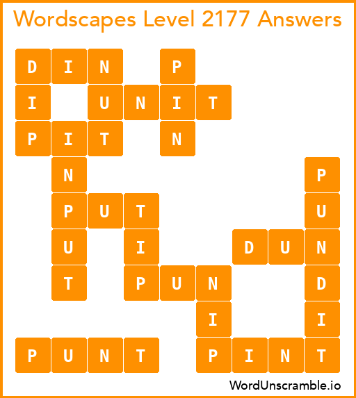 Wordscapes Level 2177 Answers