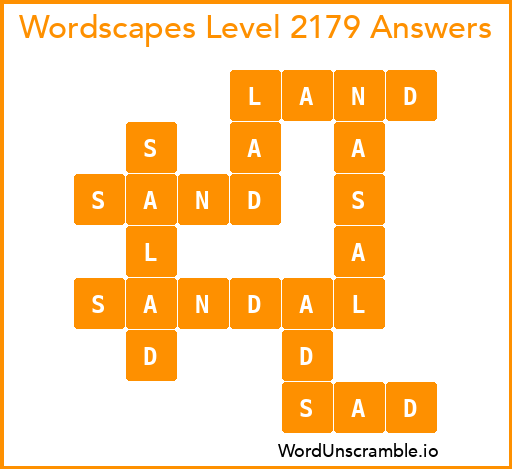 Wordscapes Level 2179 Answers
