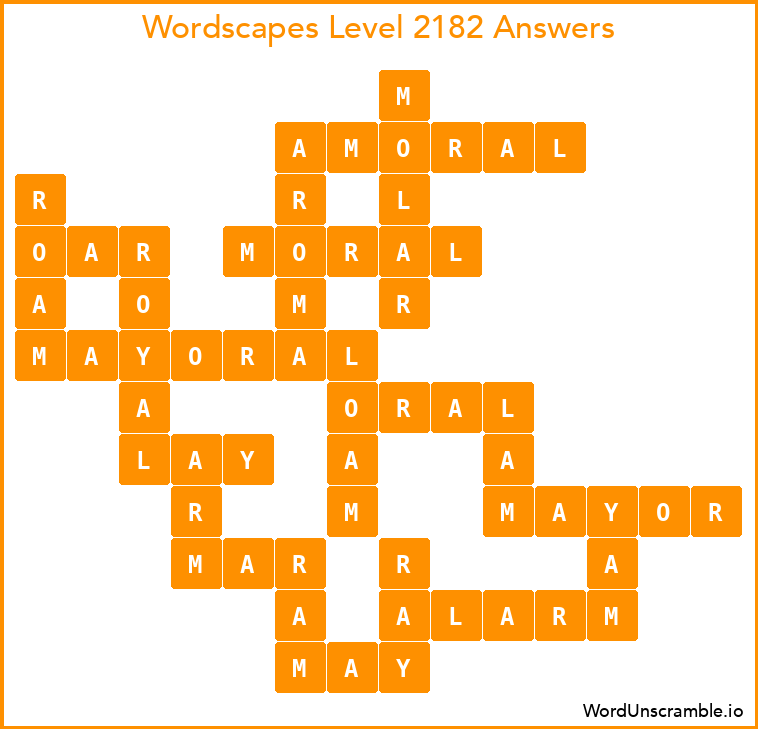 Wordscapes Level 2182 Answers