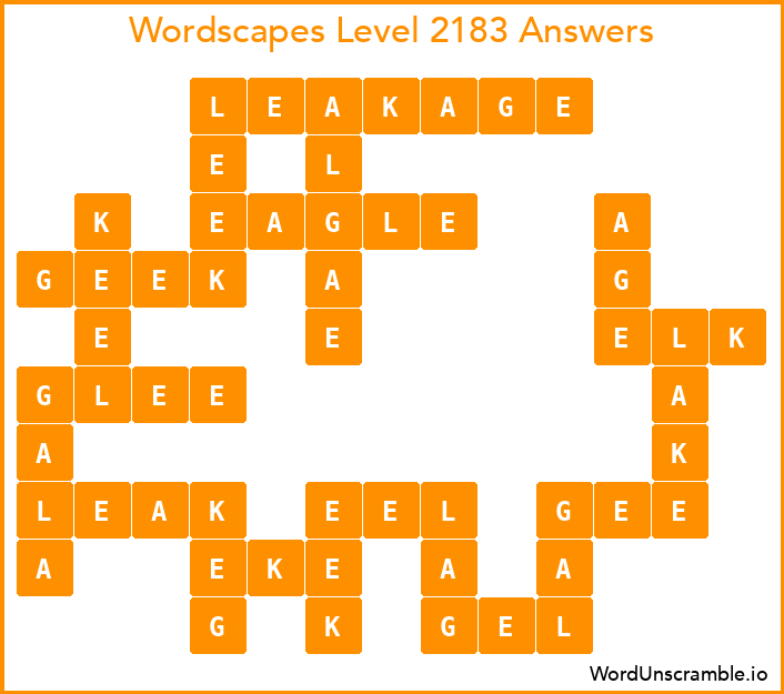 Wordscapes Level 2183 Answers