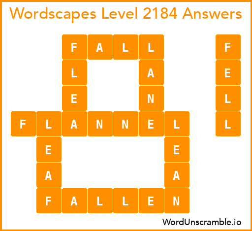 Wordscapes Level 2184 Answers