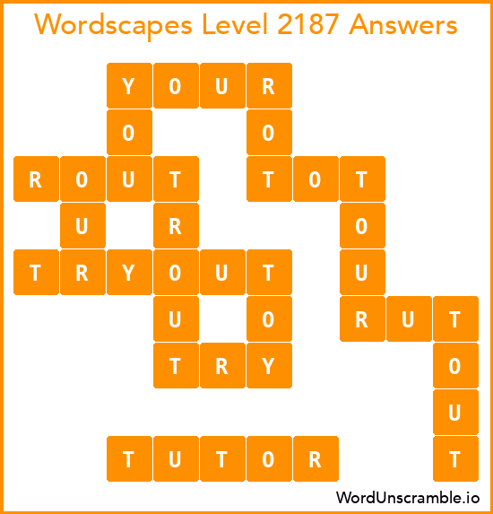 Wordscapes Level 2187 Answers