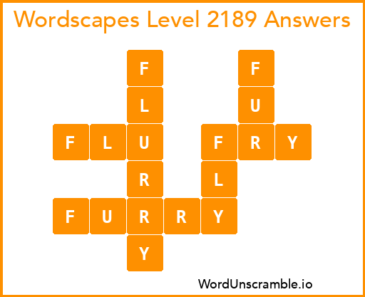 Wordscapes Level 2189 Answers