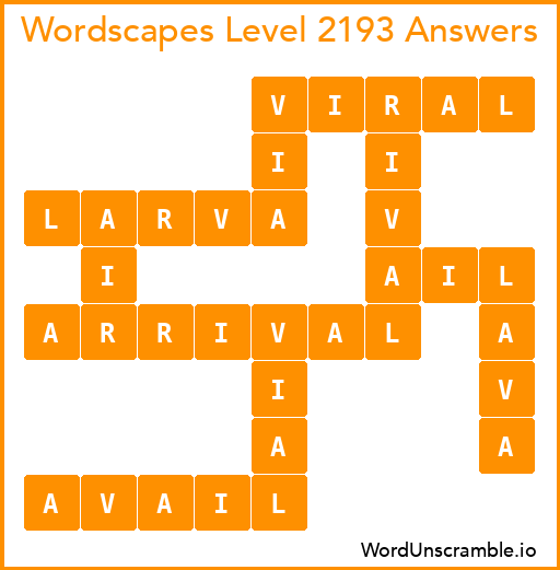 Wordscapes Level 2193 Answers