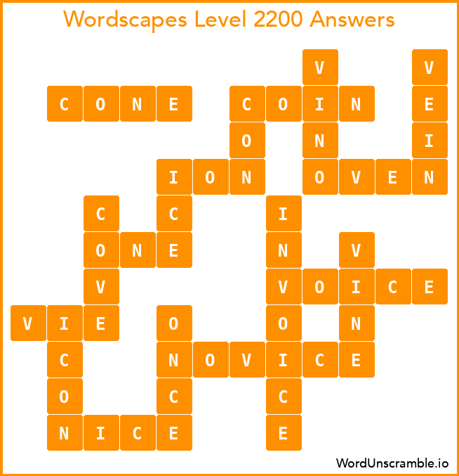 Wordscapes Level 2200 Answers