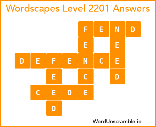 Wordscapes Level 2201 Answers