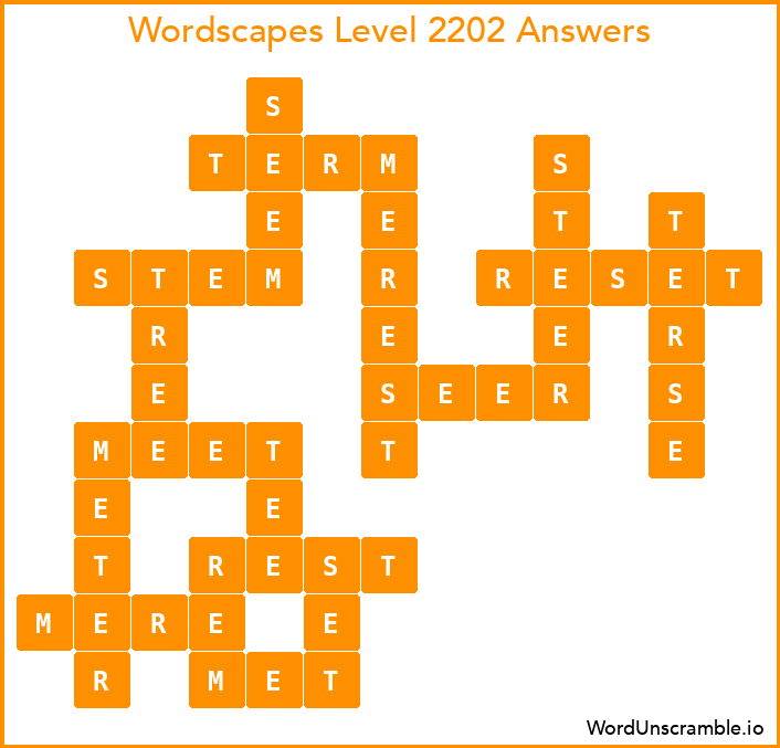 Wordscapes Level 2202 Answers