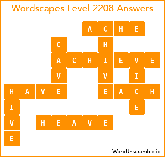 Wordscapes Level 2208 Answers