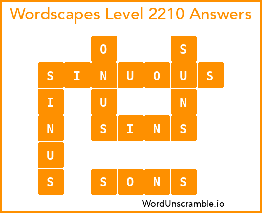 Wordscapes Level 2210 Answers