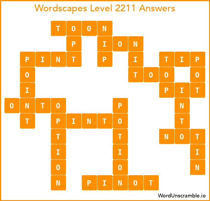 Wordscapes Level 2211 Answers