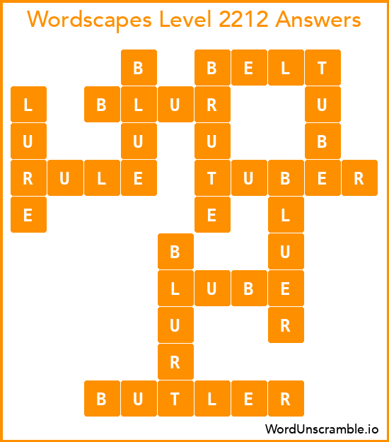 Wordscapes Level 2212 Answers