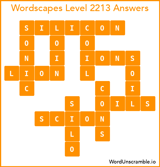 Wordscapes Level 2213 Answers