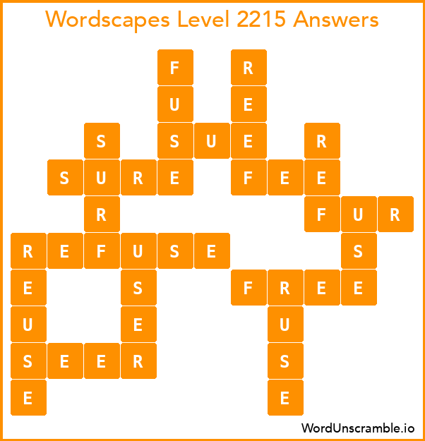 Wordscapes Level 2215 Answers