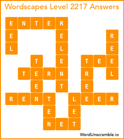 Wordscapes Level 2217 Answers