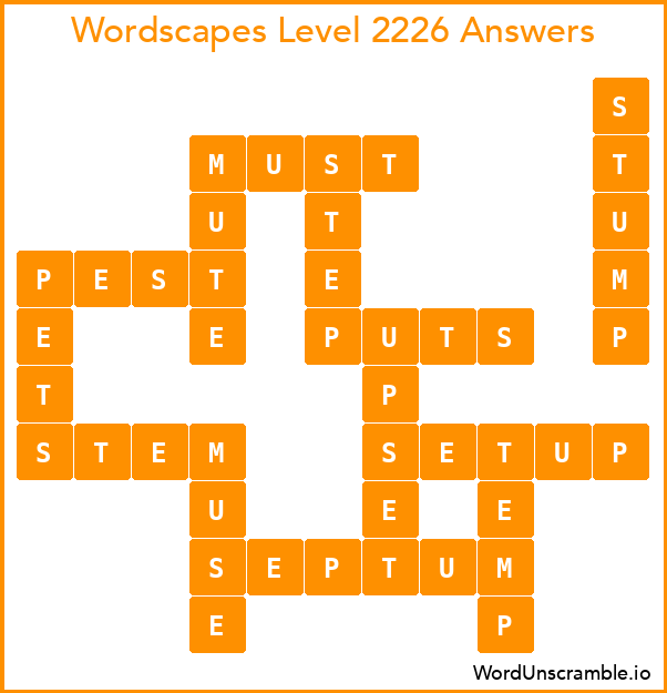 Wordscapes Level 2226 Answers