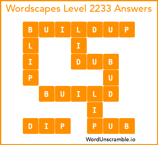 Wordscapes Level 2233 Answers